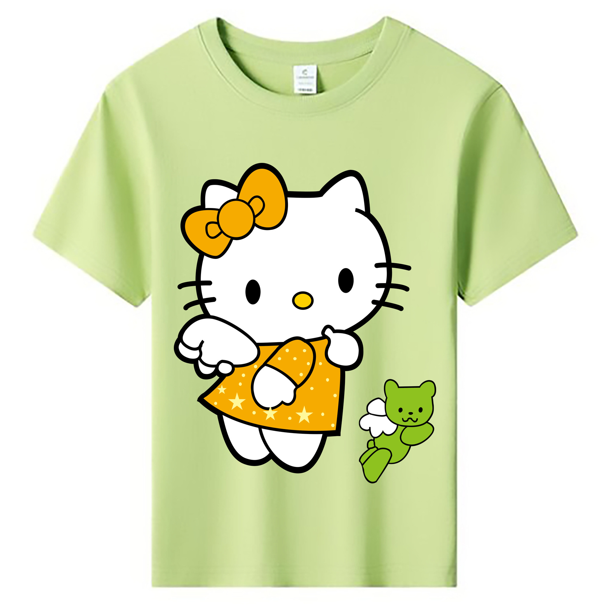 （画像用） Hello Kitty ハローキティ 綿100％キッズTシャツ（フロントプリント）